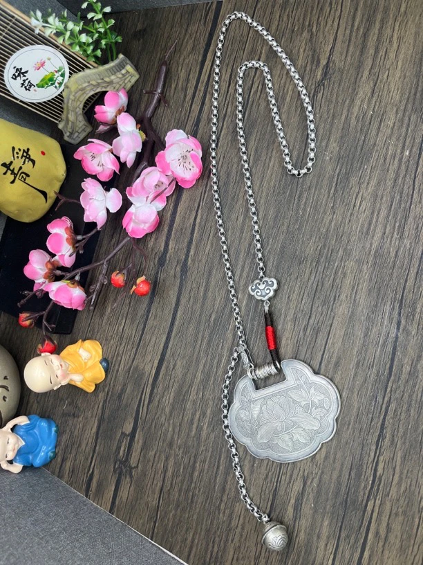 吊坠足银 小郑家纯银长款时尚套链项链饰品毛衣链挂件百搭