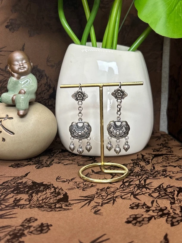 925银耳饰 小郑家纯银耳饰纯手工国风