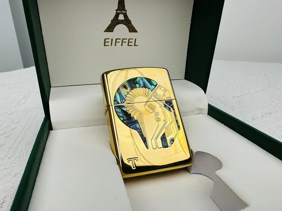 EIFFEL/埃菲尔白羊座  金色  彩贝镶嵌  十二星座系列  打火机