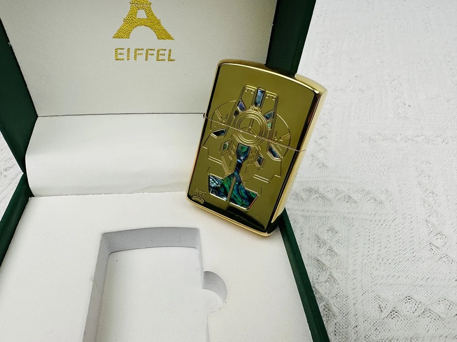 EIFFEL/埃菲尔双子座  金色  彩贝镶嵌  十二星座系列  打火机