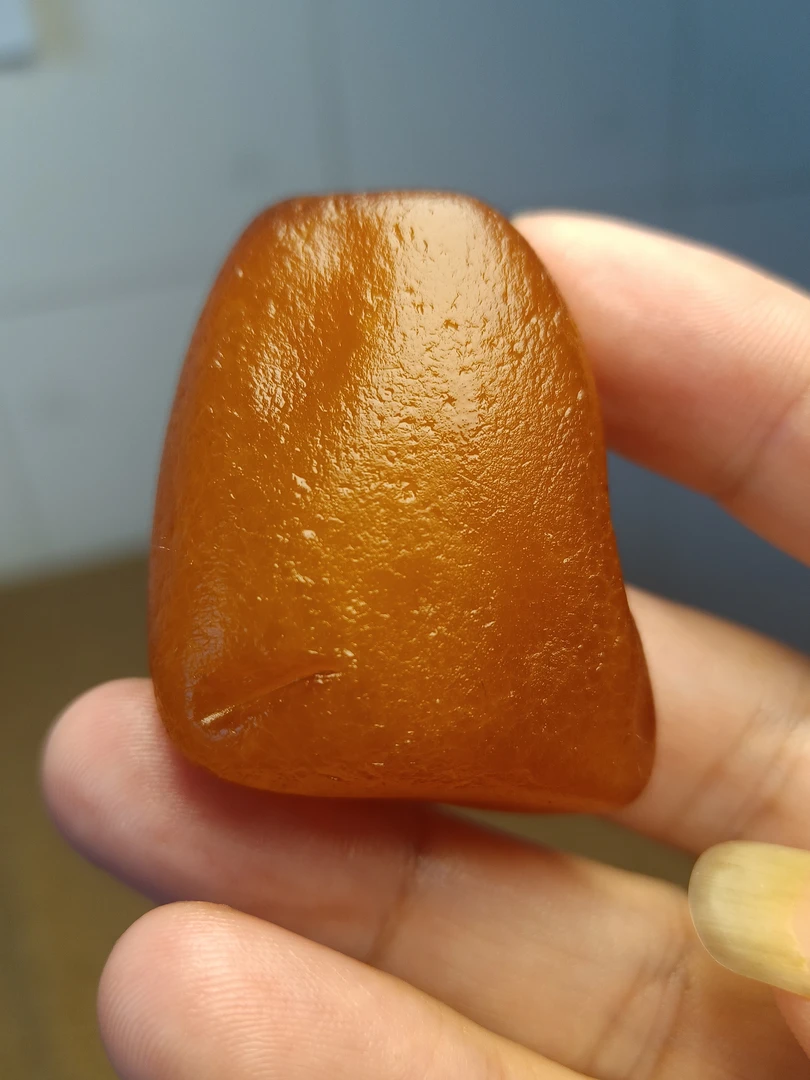 梯形琥珀蜜蜡全皮原石 保真保天然 克重17.25