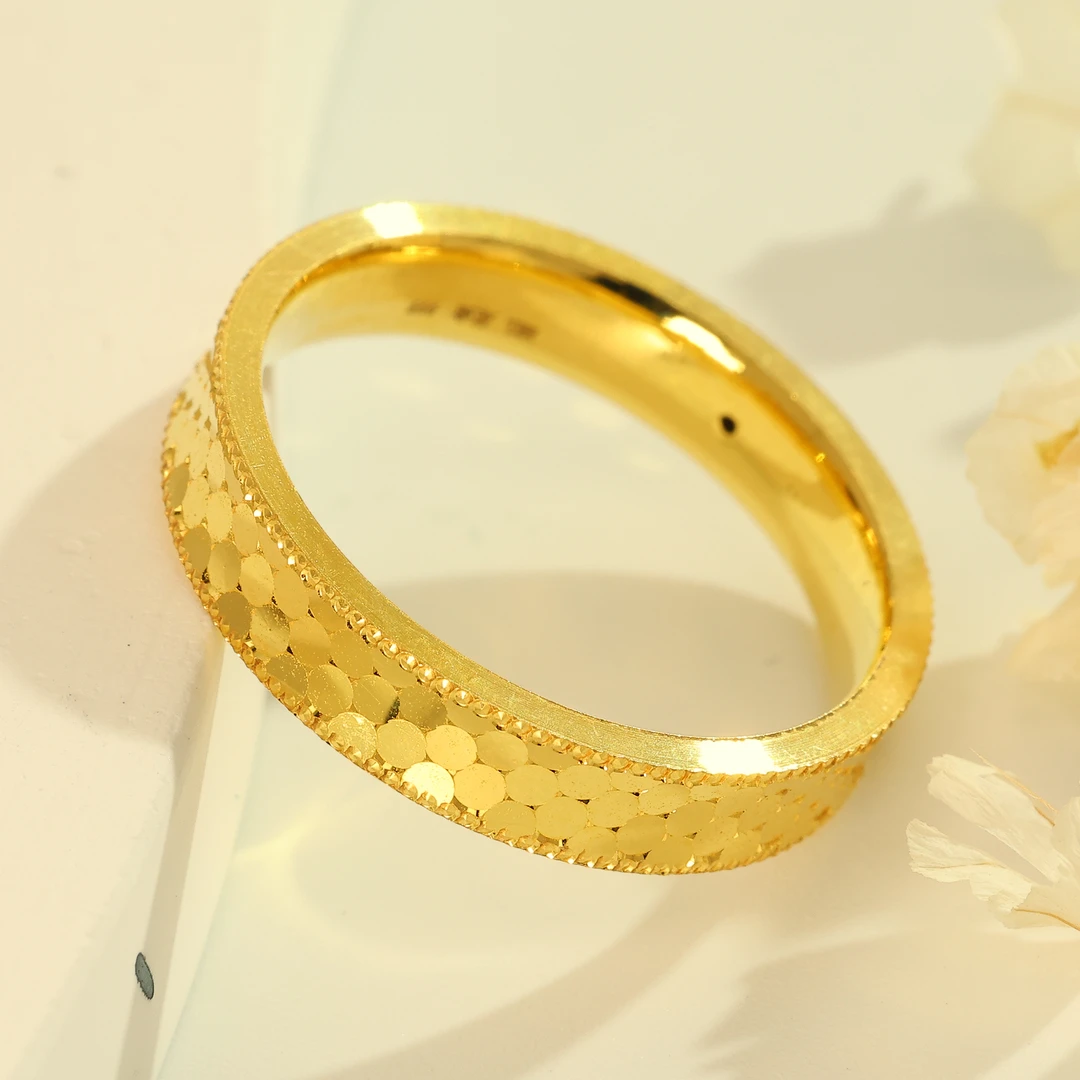 3007美开乐蜂巢黄金戒指爆闪精致足金999轻奢首饰送女友礼物求婚