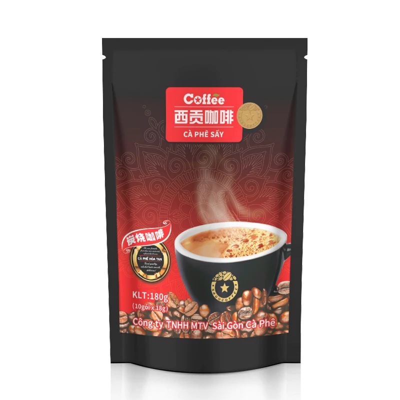 西贡炭烧速溶咖啡独立包装香味丝滑随身180g*1（18g*10条）