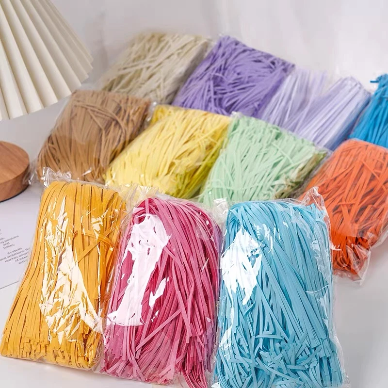 创意礼品装饰填充物拉菲草纸丝 婚庆伴手礼礼品盒碎纸丝纸屑包装