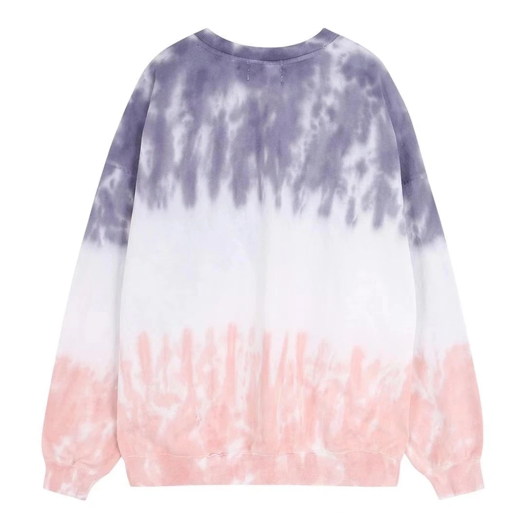 【阿海家】BUCK**OO渐变毛圈圆领卫衣 水洗扎染微瑕 情侣款