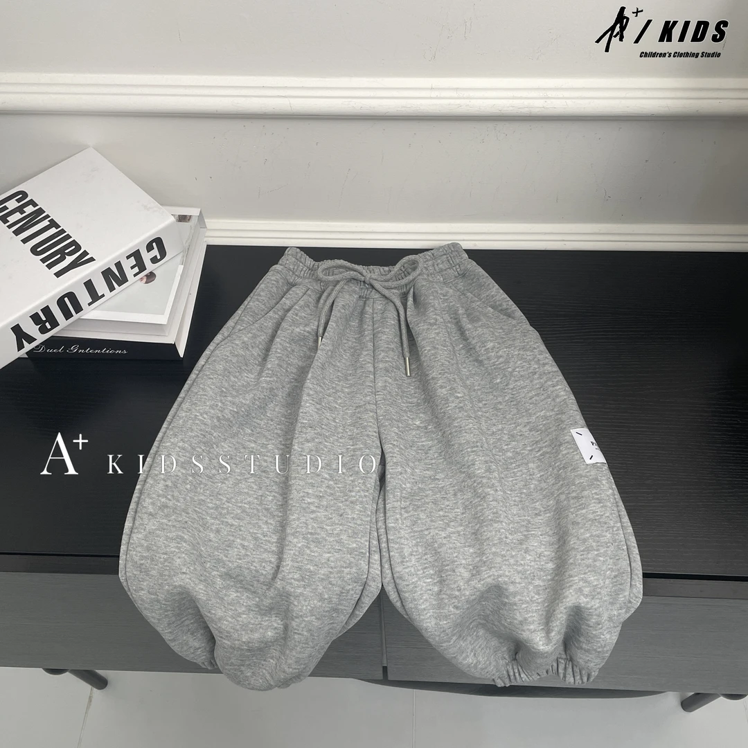 现货-【兔小呗】男童韩版简约卫衣秋季时尚潮流宽松日常裤子NXZ0001