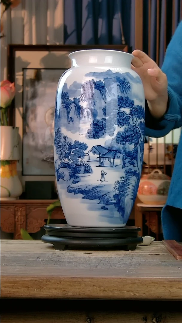 【闪购商品】瓶景德镇创意纯手工手绘精品花瓶