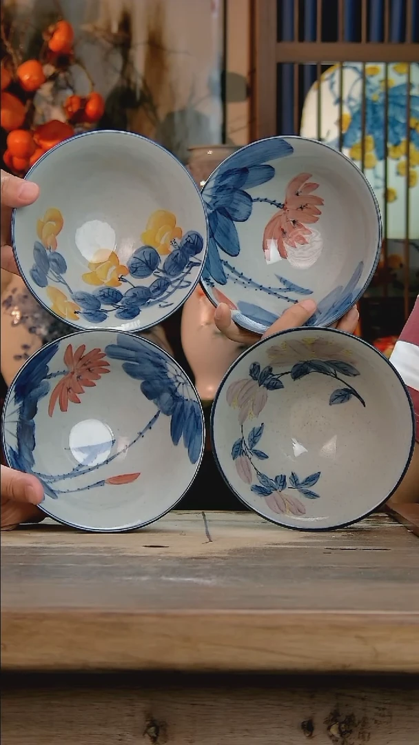 【闪购商品】碗景德镇纯手工釉下彩精品餐具
