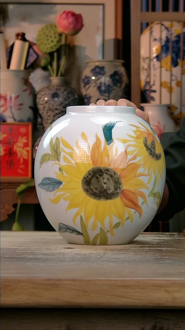 【闪购商品】瓶景德镇创意纯手工手绘精品花瓶