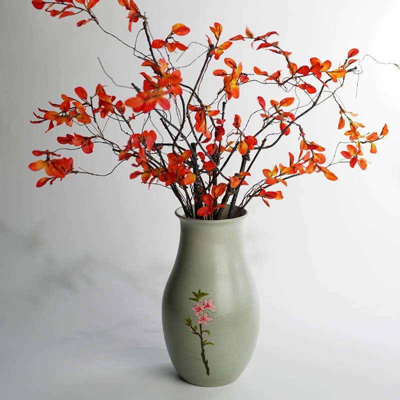 景德镇中式雕刻手绘水培插花客厅玄关装饰电视柜茶几餐桌花瓶摆件