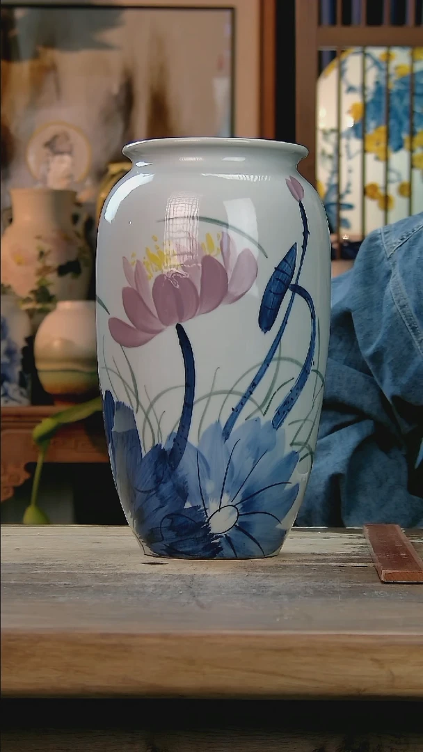 【闪购商品】瓶景德镇创意纯手工手绘精品花瓶