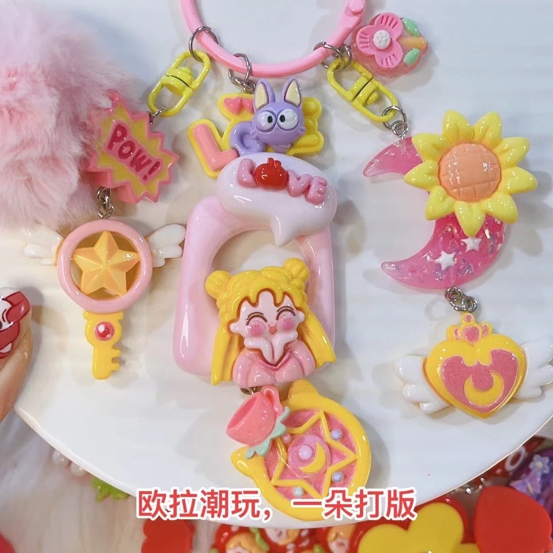 直播过款【F】卡通创意diy发夹手机链吊坠成品树脂配件配饰