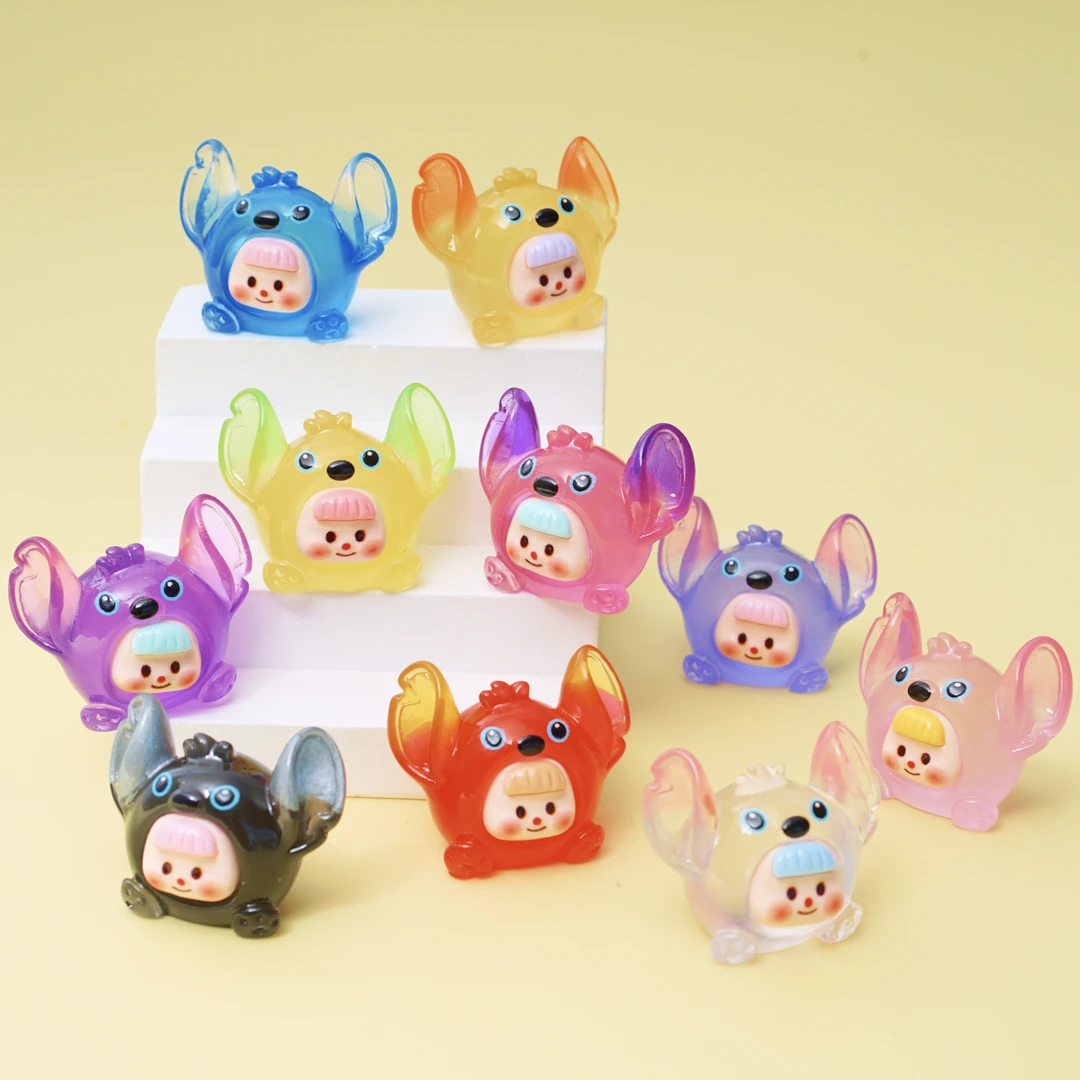 【个人单】夜光史迪仔 公仔摆件立体树脂配件对对碰直播拆科学实验