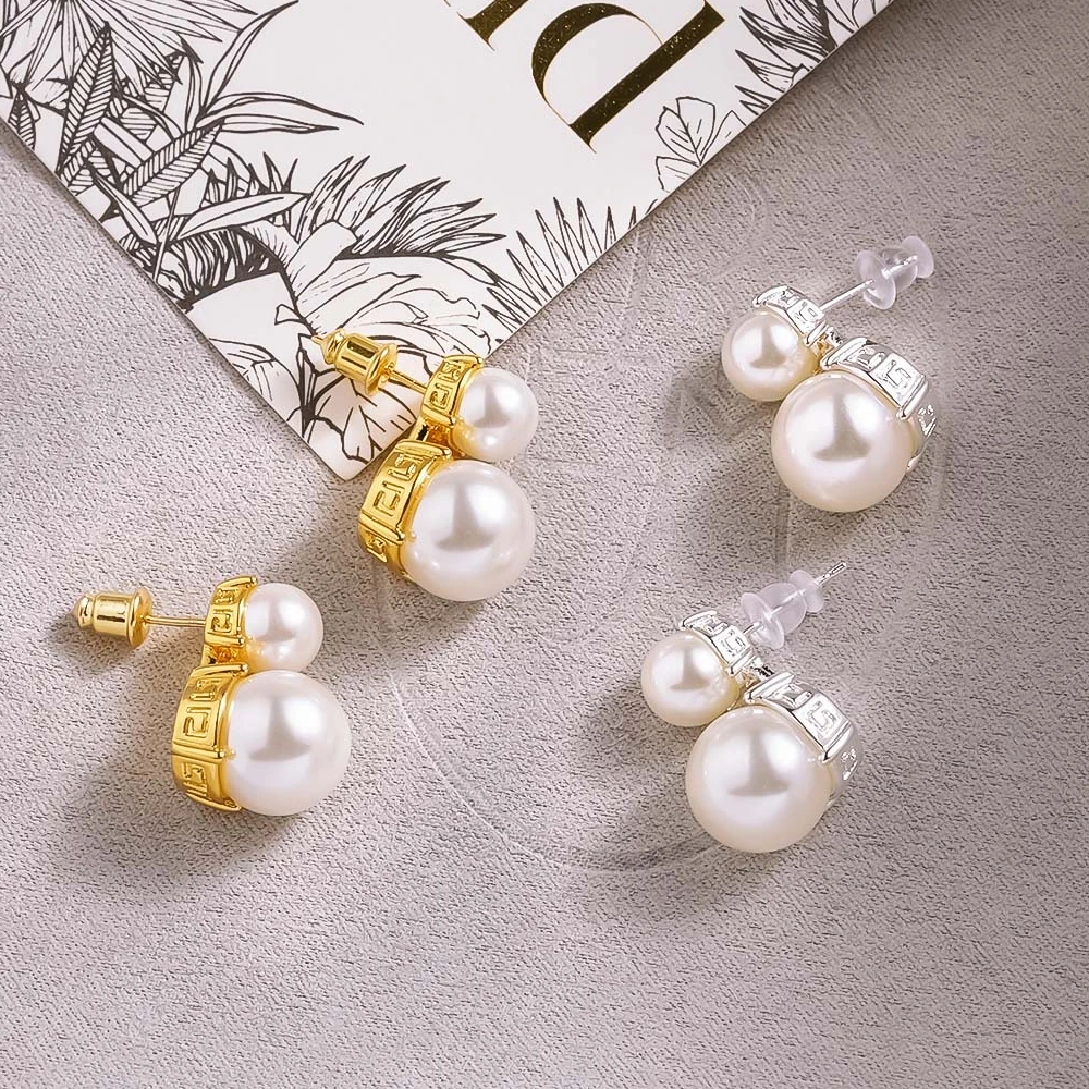 铜合金耳饰  法式高级宫廷风耳环浪漫简约百搭小巧通勤耳钉女