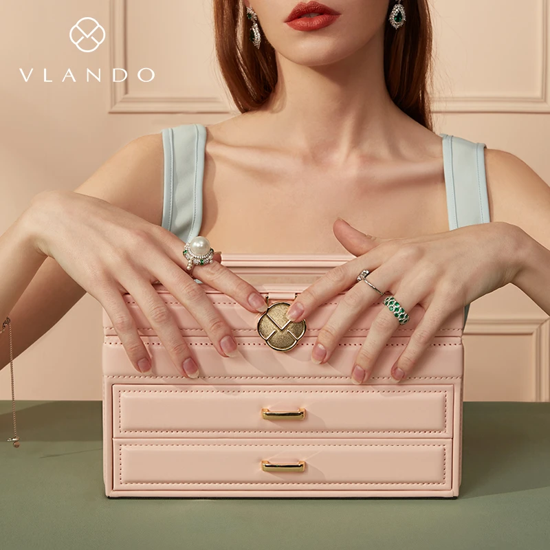 VLANDO/唯兰朵首饰盒耳环项链戒指珠宝饰品收纳盒首饰收纳盒