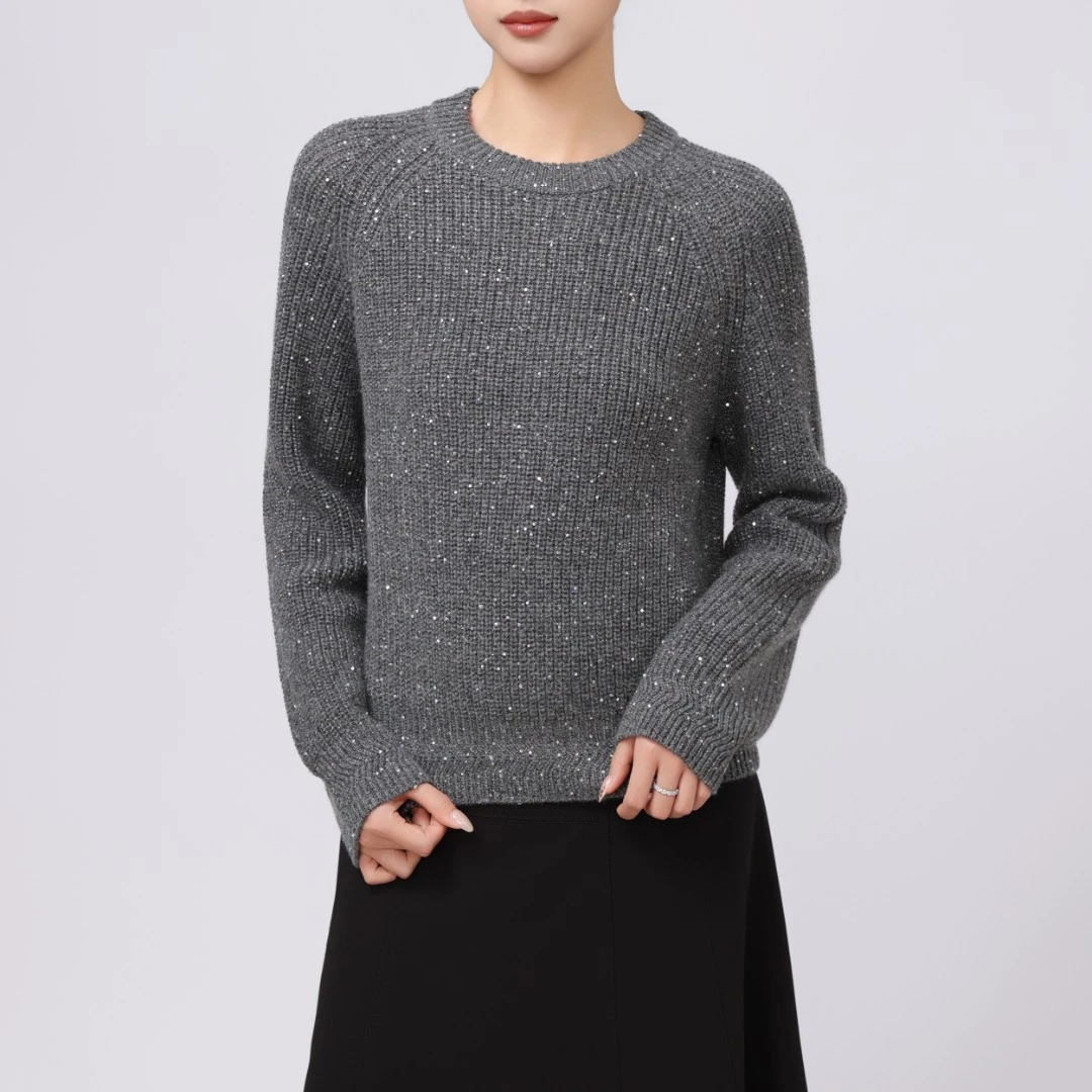 AMASS/阿玛施 冬季新款长袖毛衣极简风柔软厚款保暖针织衫5399756