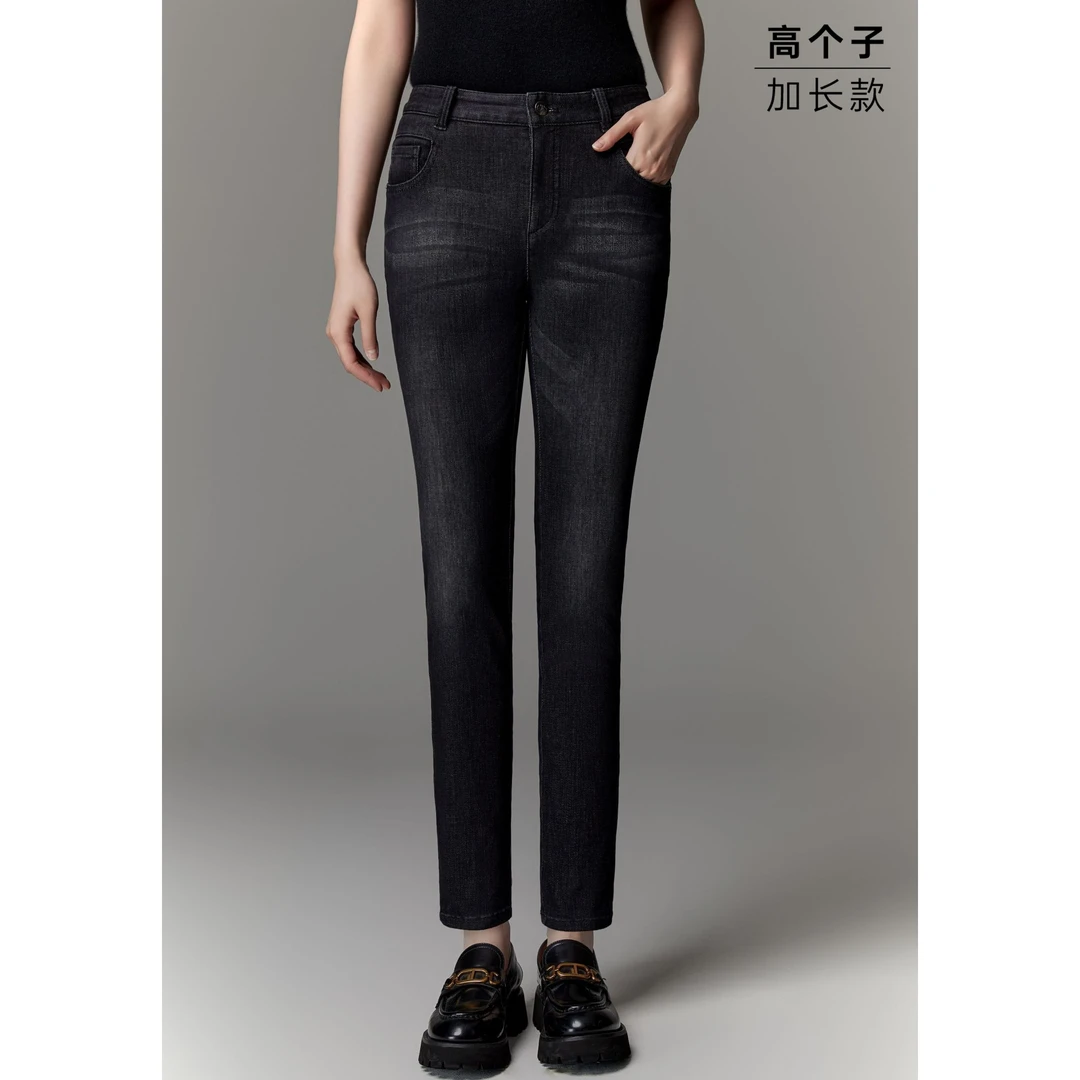 AMASS/阿玛施176高个子【高人一等】秋冬显瘦磨毛保暖牛仔裤5192241