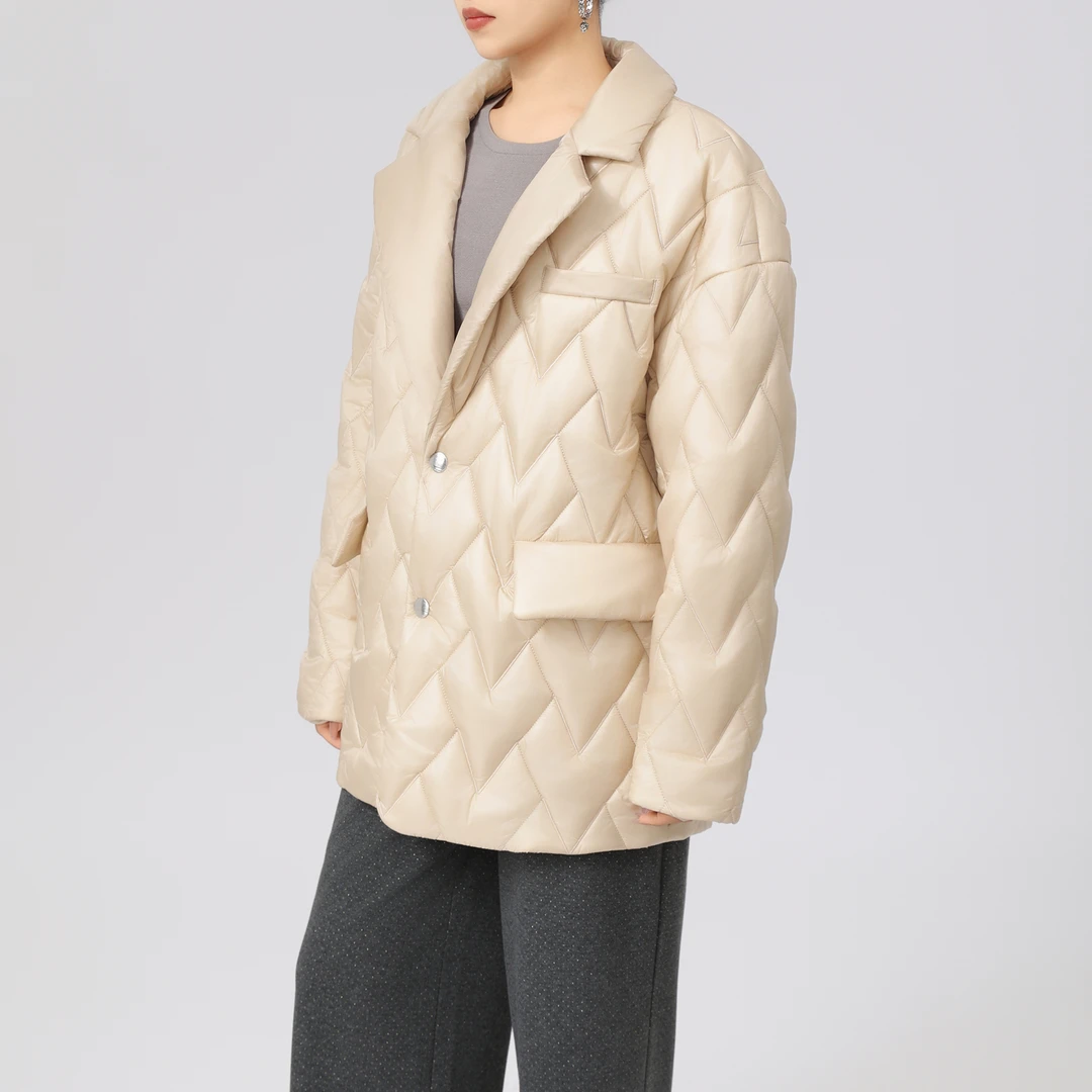 AMASS/阿玛施 冬季新款纯色外套慵懒风百搭保暖面包棉服5400878