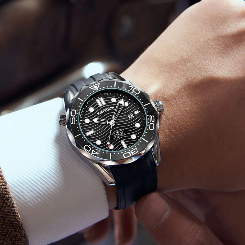 经典男士手表海马300-夜光防水商务潮流 男士腕表金诗顿