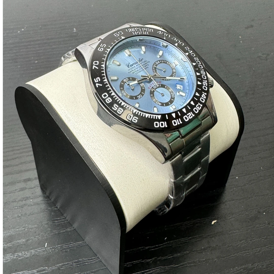 余文乐同款迪通拿灰色时尚手表潮流非机械计时多功能男表