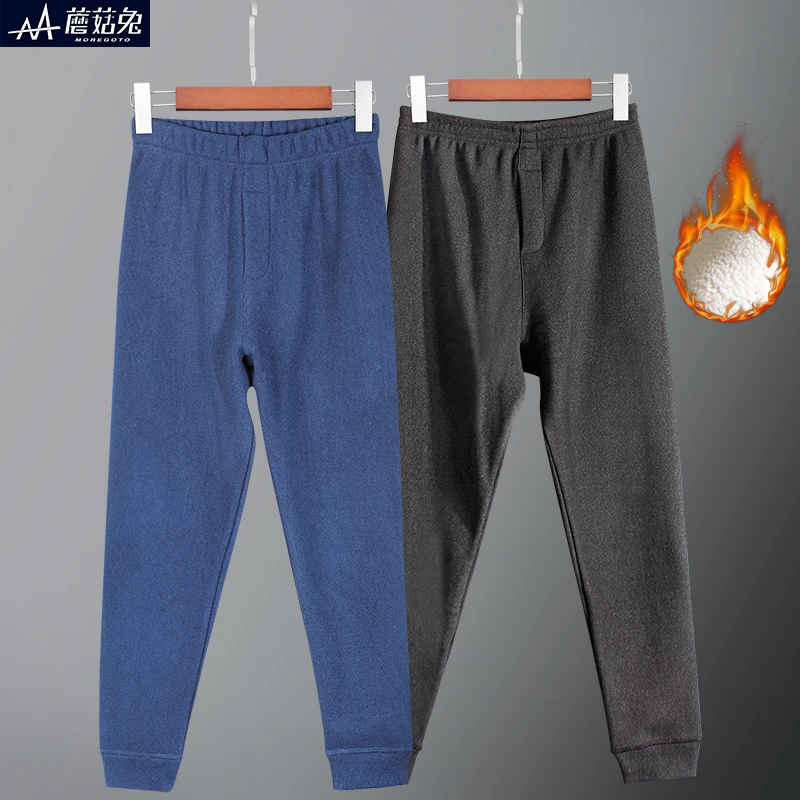 男童秋裤加绒儿童加厚保暖裤冬季内穿一体绒加肥加大男孩德绒秋裤