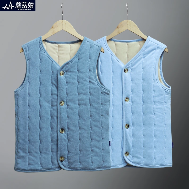 胖童男童马甲加肥加大中大童背心内穿校服神器保暖夹棉坎肩秋冬款