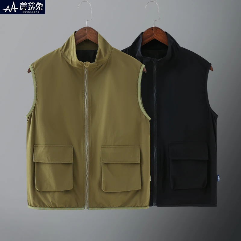 胖男童外穿坎肩背心爆款2025新款男孩潮流百搭日系马甲春秋款外穿