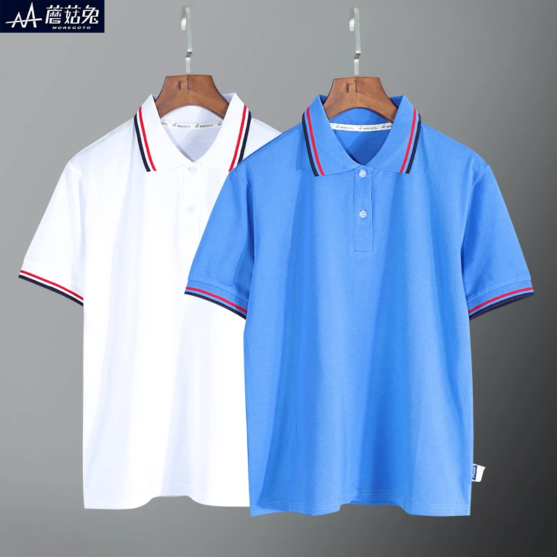 胖男童短袖POLO衫夏季薄棉纯白色T恤宽松中大童8-15小学生校班服