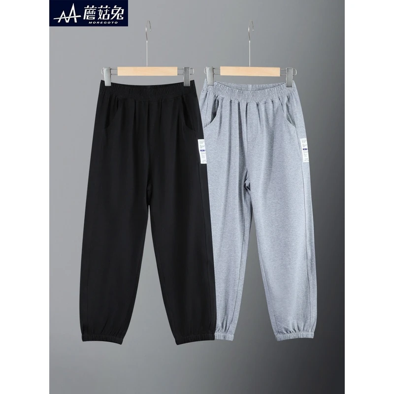 胖童装男童运动裤夏天长裤6-12岁男孩青少年裤子宽松版夏季运动裤