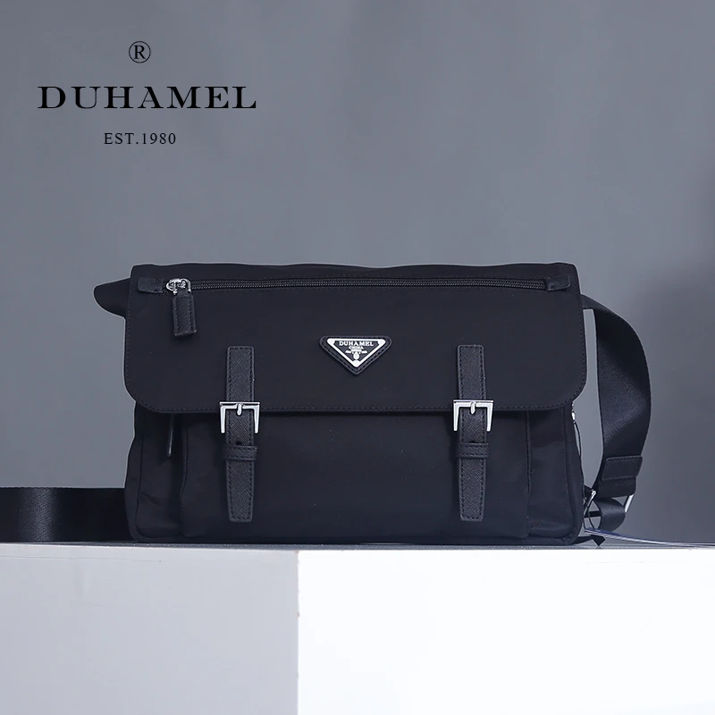 直播间80号-221430-新款尼龙布男包斜挎包青年包盖式单肩包韩版