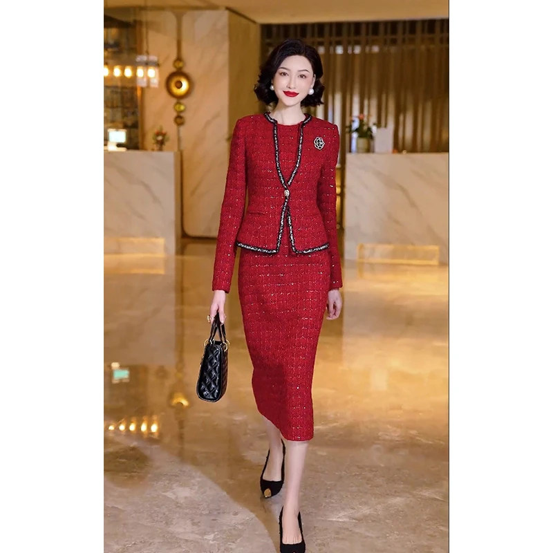 2025新款加厚小香风套装优雅气质两件套WF4035