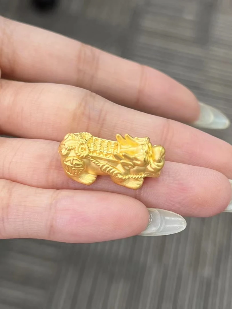 足金999算盘貔貅通孔