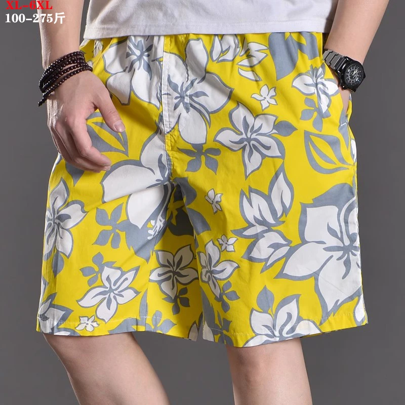 纯棉大码五分裤男款夏季薄款加肥加大短裤男宽松外穿运动沙滩中裤