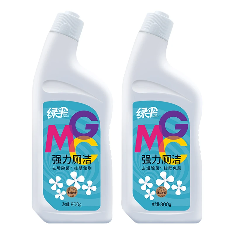 【绿伞】厕所马桶清洗挂壁去黄除臭去污去垢强力厕洁800g*2瓶