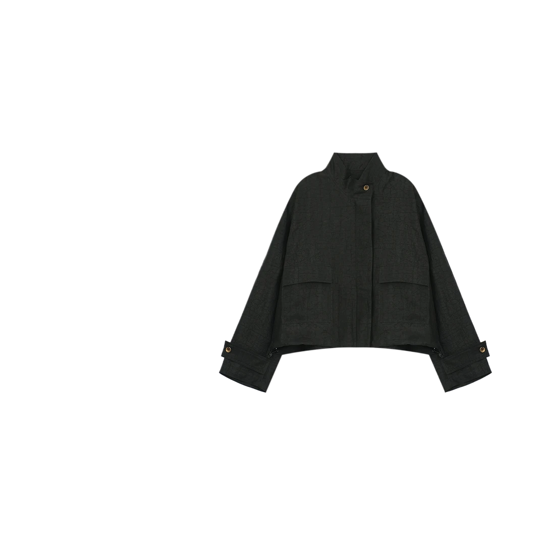 【弥敦道】休闲立领抽绳拉链外套1CDM90105