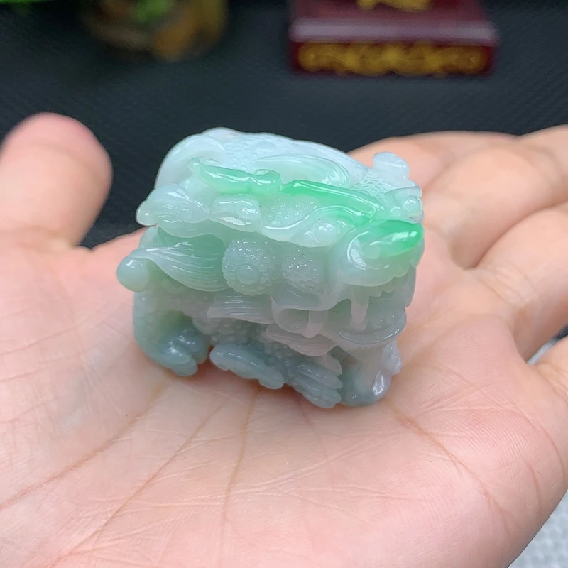 冰飘阳绿缅甸天然翡翠a货貔貅吊坠玉石精雕挂件小摆件正品