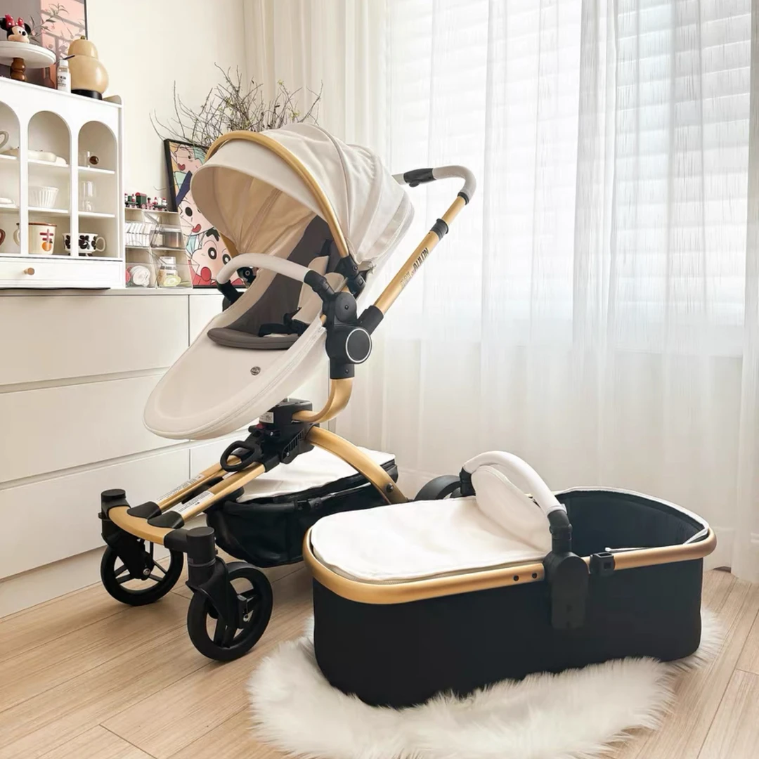 AULON奥云龙婴儿车高景观可坐可躺儿童手推车一键折叠双向宝宝车