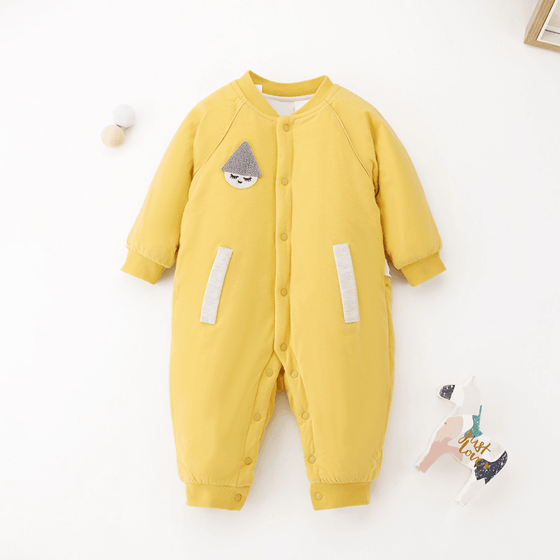 贝适春秋季夹棉加厚保暖棉衣A类纯棉贴身婴儿衣服连体衣晚安890