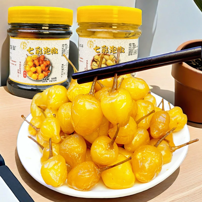 拌饭婆广西特产七彩泡椒五彩泡椒鲜脆香辣脆口下饭菜农家开盖即食