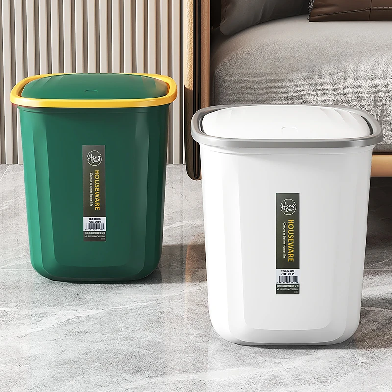 家用按压弹盖垃圾桶2023网红热销款客厅卧室卫生间办公室带盖加厚