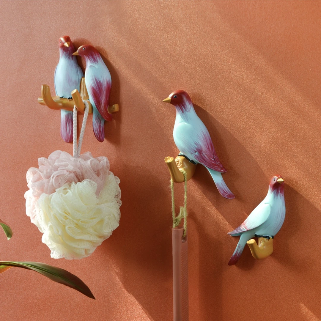 颜值创意墙上强力粘钩门后挂钩免打孔树脂动物装饰挂衣钩壁饰衣钩