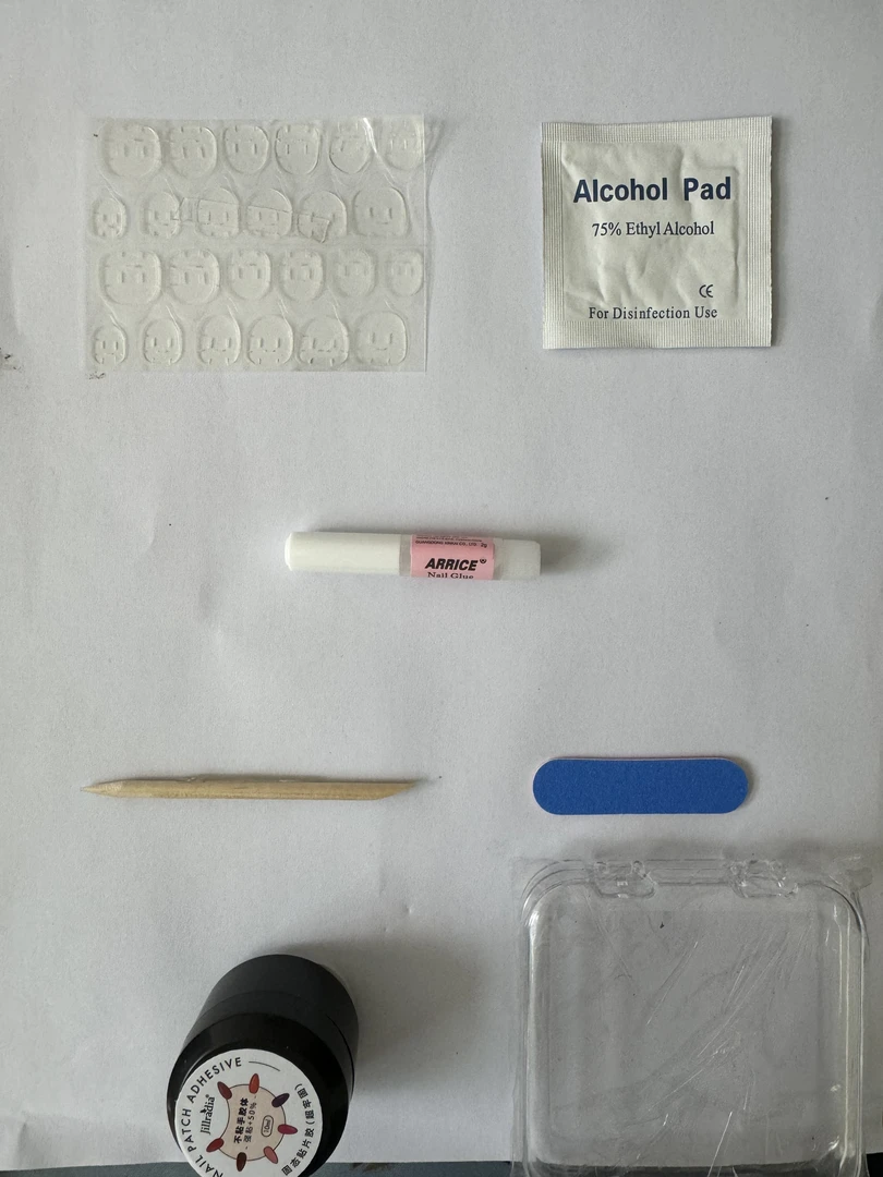 穿戴甲四件套工具包+盒子+固态胶套盒冰透罐装套组小套尖底专用胶