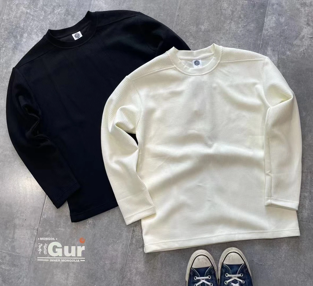 新款男士春秋款长袖运动百搭圆领套头8748长袖