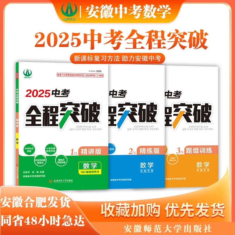 2025中考全程突破 徽文文化出品 安徽中考专项复习冲刺 精讲精练