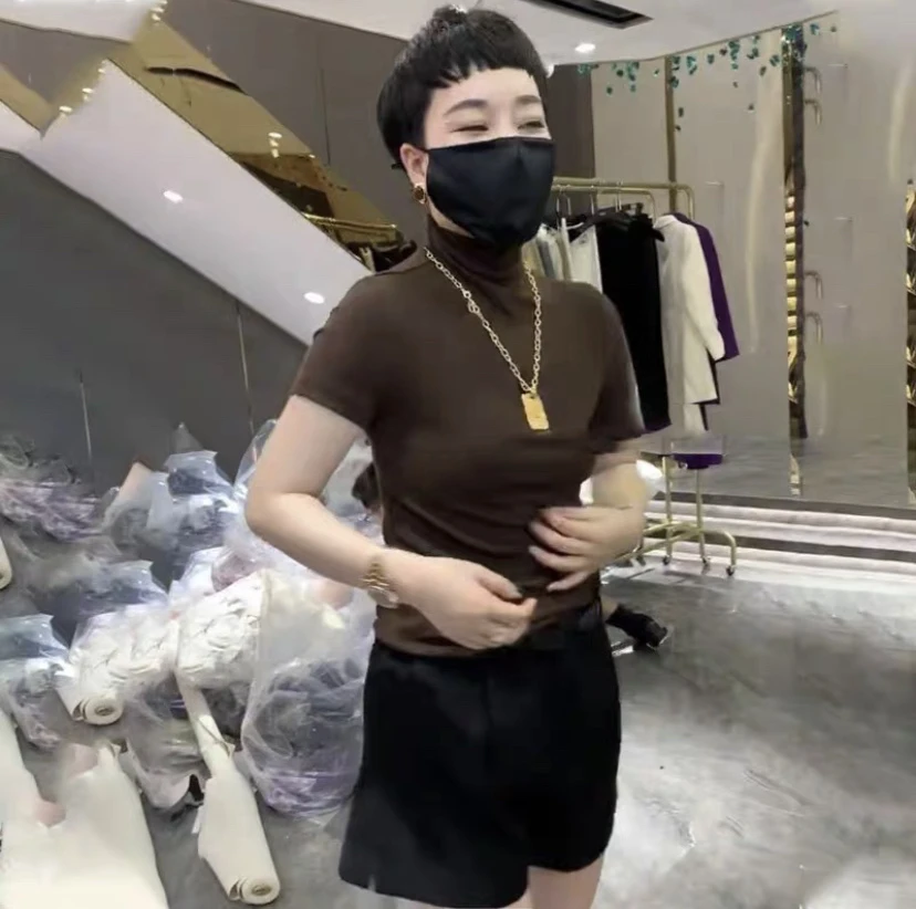 百搭修身半高领纯色时尚休闲显瘦简约网红打底衫