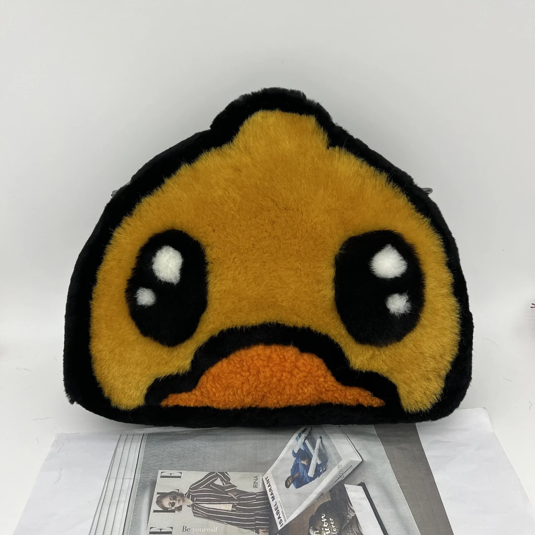 时尚真毛卡通手机包手提单肩斜挎包女士零钱包化妆包