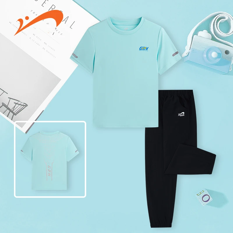 【冷感科技升级】贵人鸟儿童防蚊高能感夏透气运动针织户外长裤套