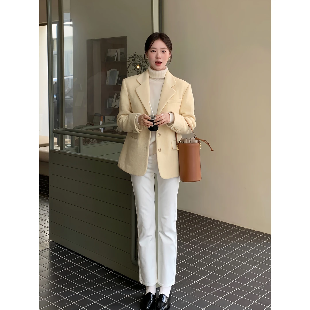 【现货】DH OFFICIAL大花【秀场全智贤】韩版弹力显瘦牛仔烟管裤