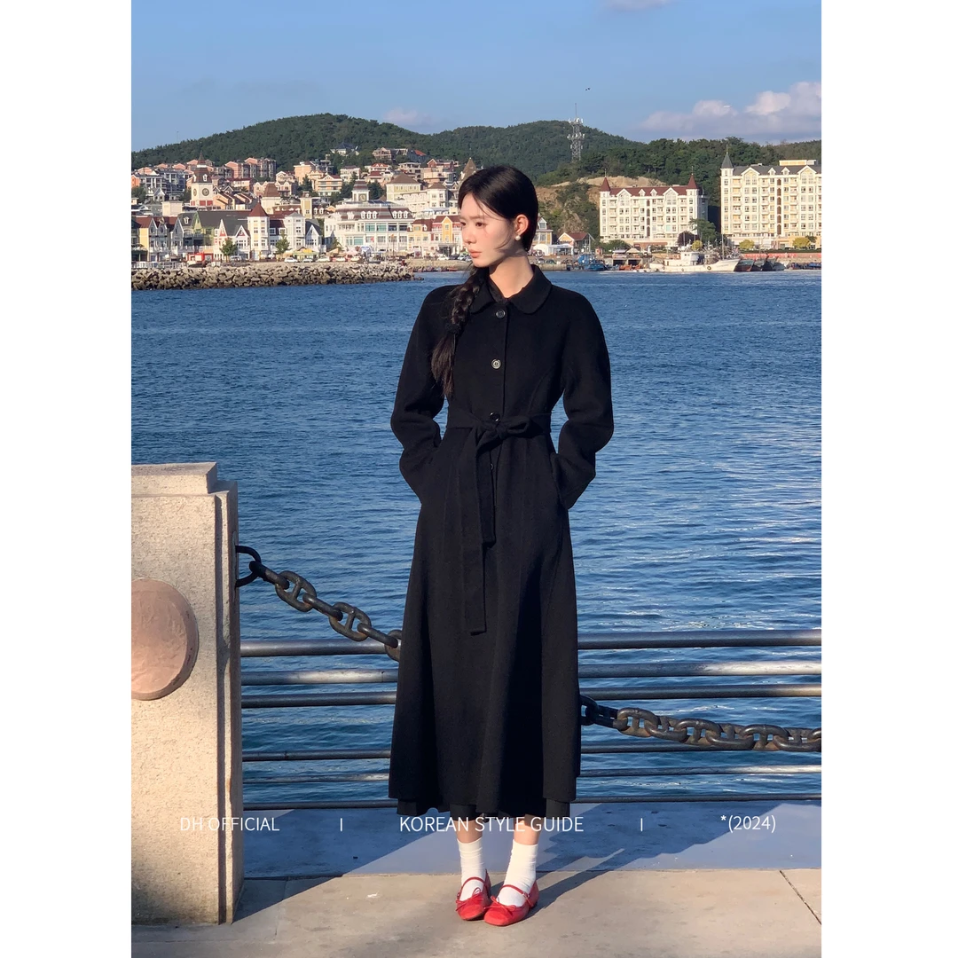 DH OFFICIAL 大花【赫本大衣 Hepburn】韩系版型廓形毛呢外套ins风