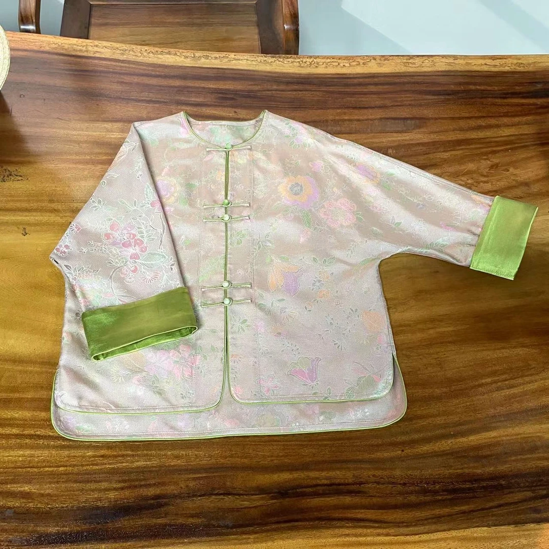 锦丝院【花堤】宋锦异色萝夏季新中式复古国风外套661689